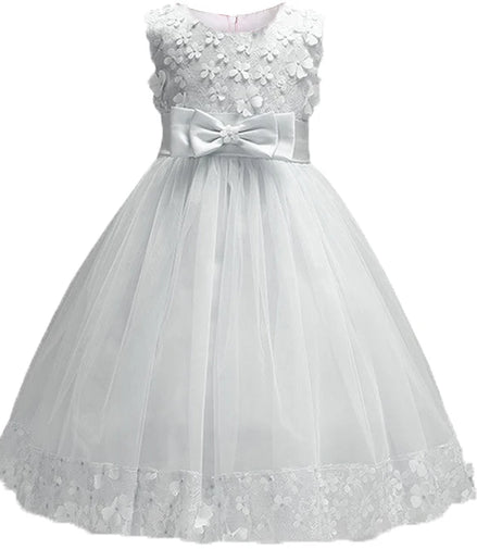 Lace Girls Wedding Party Dresses For Girl's Birthday Baby Kids Costume Evening Ball Dress Teenager Vestidos Clothes