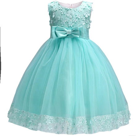 Lace Girls Wedding Party Dresses For Girl's Birthday Baby Kids Costume Evening Ball Dress Teenager Vestidos Clothes