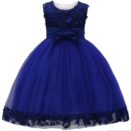 Lace Girls Wedding Party Dresses For Girl's Birthday Baby Kids Costume Evening Ball Dress Teenager Vestidos Clothes