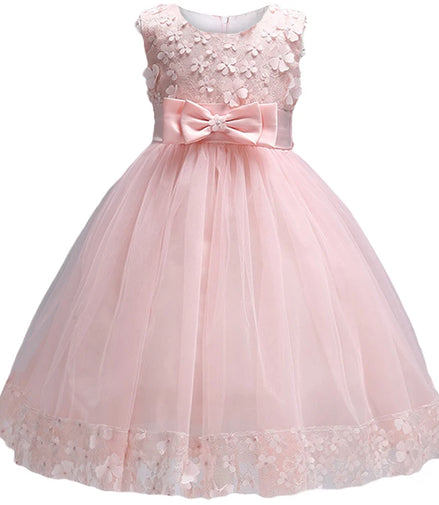 Lace Girls Wedding Party Dresses For Girl's Birthday Baby Kids Costume Evening Ball Dress Teenager Vestidos Clothes