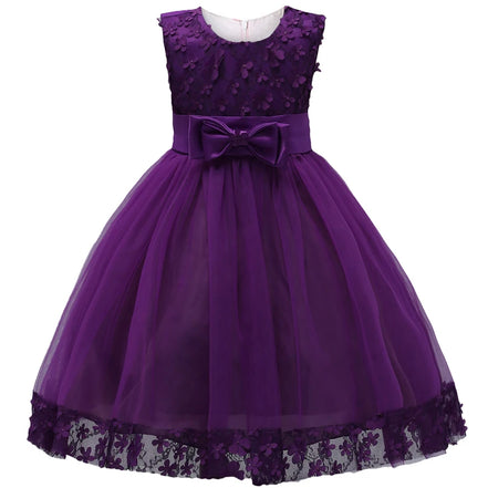 Lace Girls Wedding Party Dresses For Girl's Birthday Baby Kids Costume Evening Ball Dress Teenager Vestidos Clothes