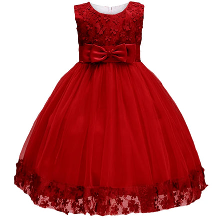 Lace Girls Wedding Party Dresses For Girl's Birthday Baby Kids Costume Evening Ball Dress Teenager Vestidos Clothes