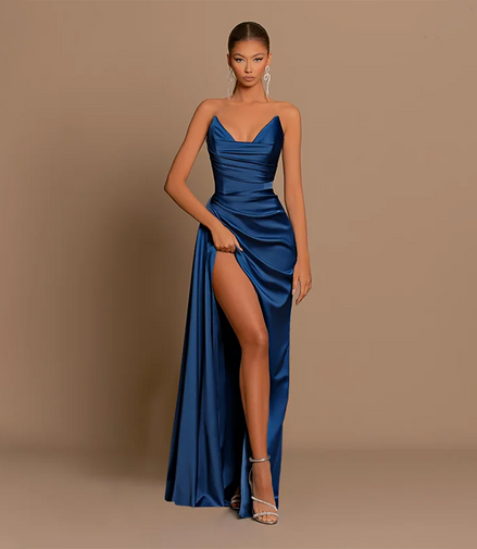 Vintage Sexy Spaghetti Strap Off-Shoulder Dress for Women Elegant High-End Vibe