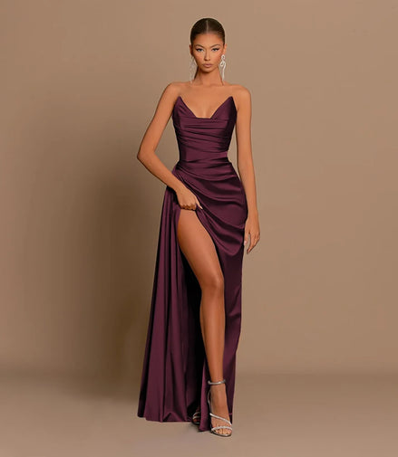 Vintage Sexy Spaghetti Strap Off-Shoulder Dress for Women Elegant High-End Vibe