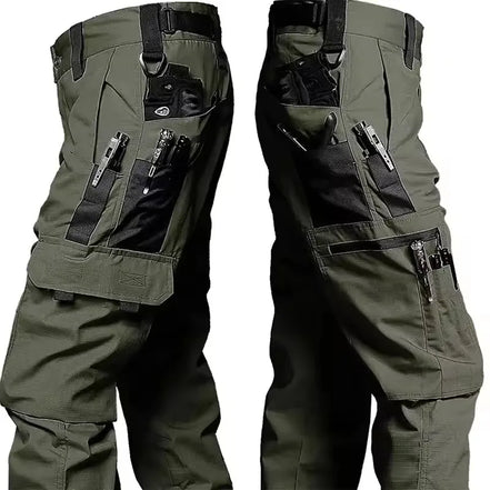 Men's Tactical Pants Outdoor Work Casual Cargo Trousers Waterproof Multi-pocket Wear-Resistant Outdoor Training Trousers