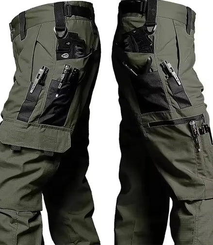 Men's Tactical Pants Outdoor Work Casual Cargo Trousers Waterproof Multi-pocket Wear-Resistant Outdoor Training Trousers