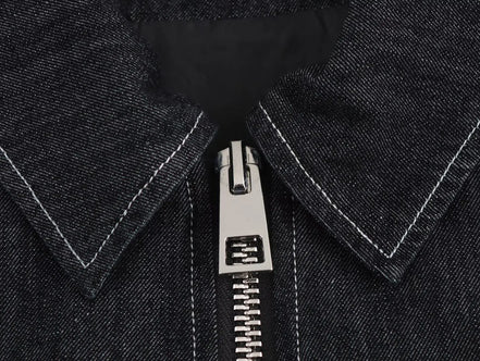 2025 new women's clothing European and American style French fashion versatile denim effect jacket long sleeve coat