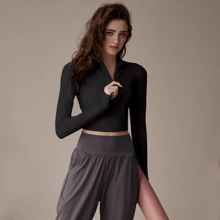 Yoga clothing women 2025 new fitness clothing sports tops tights running jacket net red morning running long sleeve
