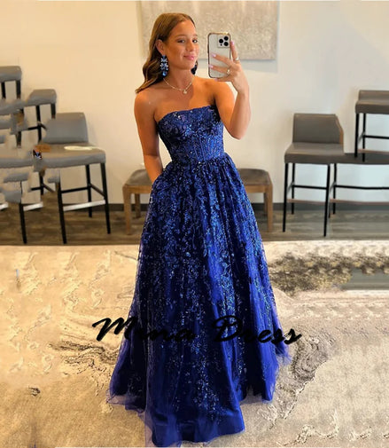 Mina Customized Backless Elegant Evening Dresses 2024 Luxury Applique Elegant Womens Party Dresses for Special Occasions Dress