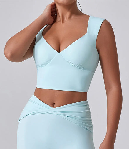 2PCS Women Yoga Set Workout Pant Outfits Fitness Sportswear Gym Tracksuit High Waist Flare Leggings Sports Bra Athletic Wear