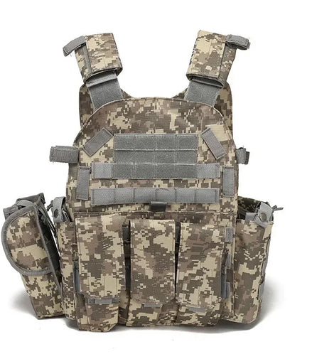 6094 Military Tactical Vest Body Armor Combat Army CS Gear Hunting Plate Carrier Airsoft Accessories Wargame Pouch Molle Vest