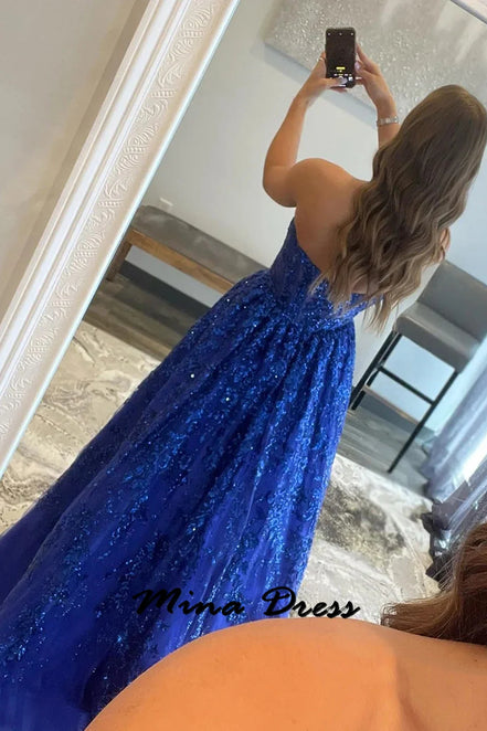 Mina Customized Backless Elegant Evening Dresses 2024 Luxury Applique Elegant Womens Party Dresses for Special Occasions Dress