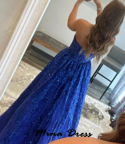 Mina Customized Backless Elegant Evening Dresses 2024 Luxury Applique Elegant Womens Party Dresses for Special Occasions Dress