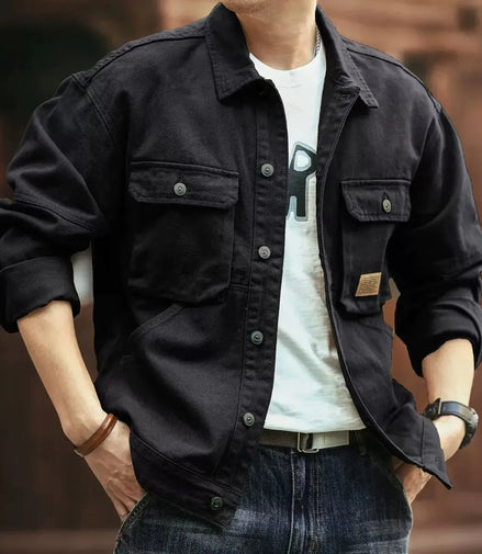 Denim Jackets Man Trendy Cowboy Coat for Men Vintage Autumn Fashion Y2k Casual Aesthetic Branded Japanese Retro Korea Menswear
