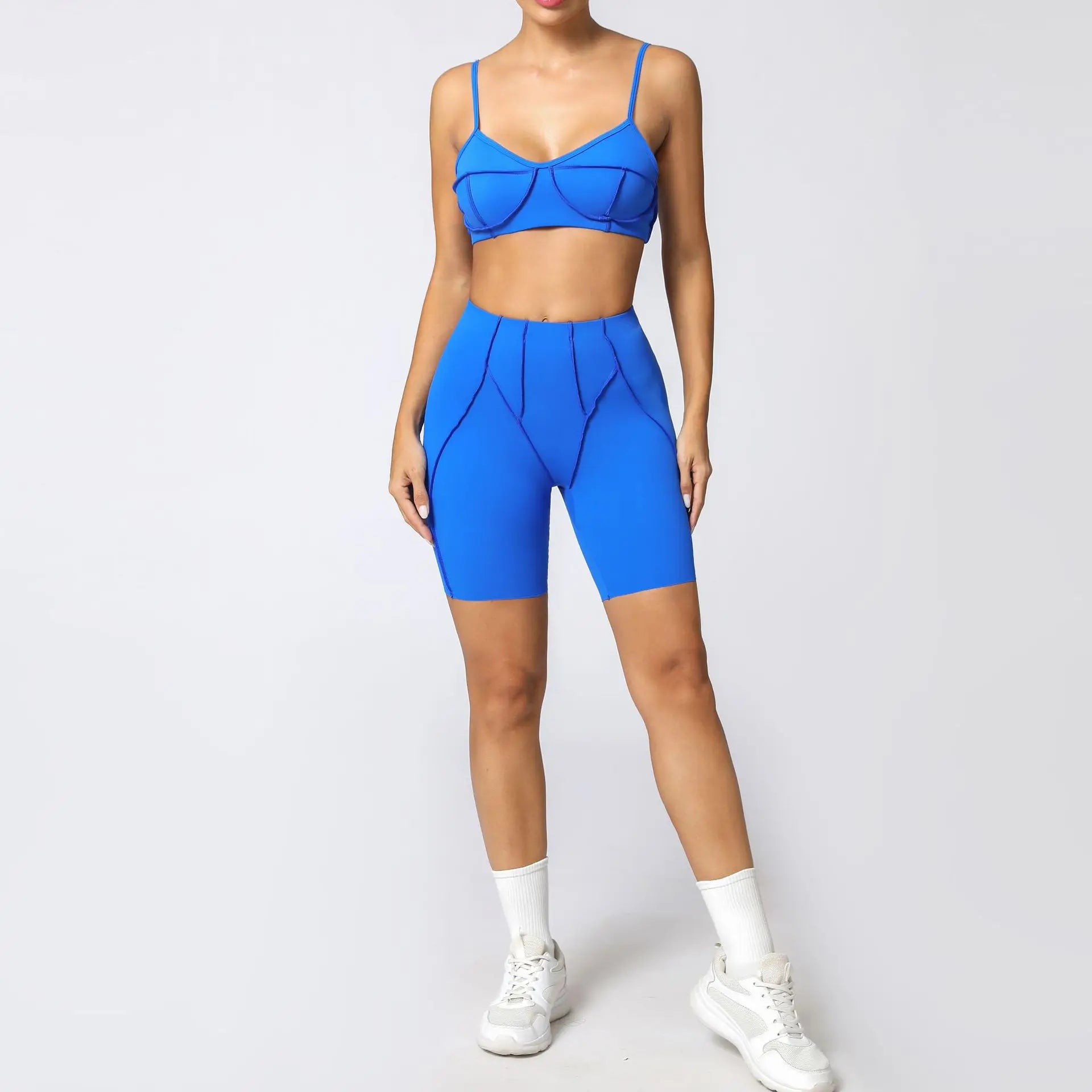 Yoga Sports Fitness Sets High Waist Hip-lifting Trousers Open Back Bra Suit Casual Running Workout Gym Leggings Sexy Sets Women