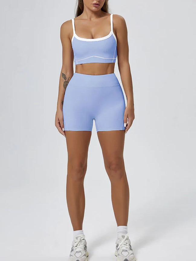 Seamless Yoga Sets Sports Fitness High Waist Hip-lifting Flared Pants Backless Bra Suits Workout Gym Leggings Sets for Women