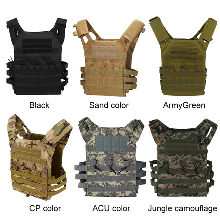 Tactical Vest Waterproof Combat Body Armor Lightweight Adjustable JPC Molle Plate Carrier Hunting Outdoor CS Game Jungle Gear