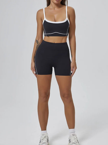 Seamless Yoga Sets Sports Fitness High Waist Hip-lifting Flared Pants Backless Bra Suits Workout Gym Leggings Sets for Women
