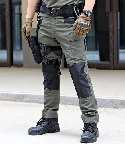 Tactical Work Pants Mens Outdoor Waterproof Cargo Trousers Multi-pocket Wear-resistant Summer Breathable Workout Casual Pants