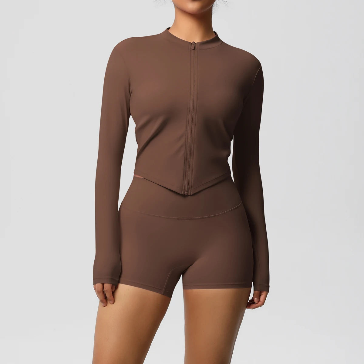 2 Pieces Yoga Set Fitness Jacket Workout Set Sportswear Women Gym Clothes Long Sleeve Crop Top High Waist Leggings Sports Suit