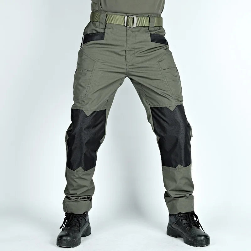 Tactical Work Pants Mens Outdoor Waterproof Cargo Trousers Multi-pocket Wear-resistant Summer Breathable Workout Casual Pants
