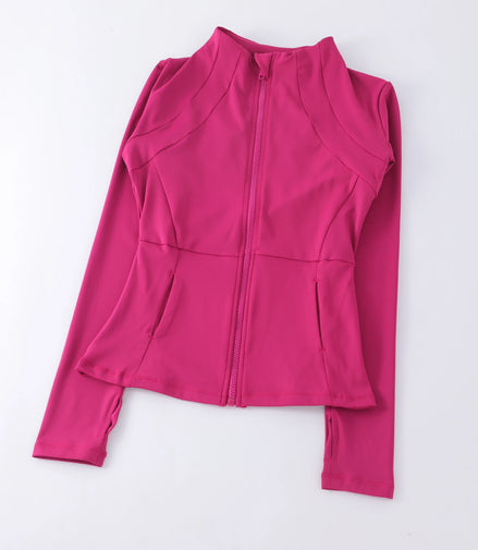 Yoga Clothes Windbreaker Sportswear Woman Running Long Sleeve Sweatshirt Sports Jackets Top Women Workout Tops Activewear