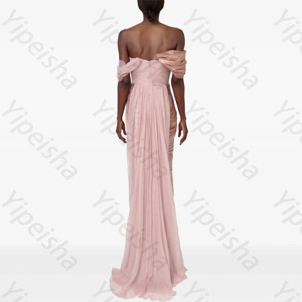 Elegant Off-shoulder Evening Dresses Luxury Backless Long Dress Exquisite High Quality Prom Party Gowns for Women Customized