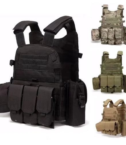 6094 Military Tactical Vest Body Armor Combat Army CS Gear Hunting Plate Carrier Airsoft Accessories Wargame Pouch Molle Vest