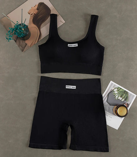 Women Seamless Yoga Set Fitness Workout Suits Sport Bra High Waist Leggings Sexy Deep-V Gym Clothing 2024 New Sportswear