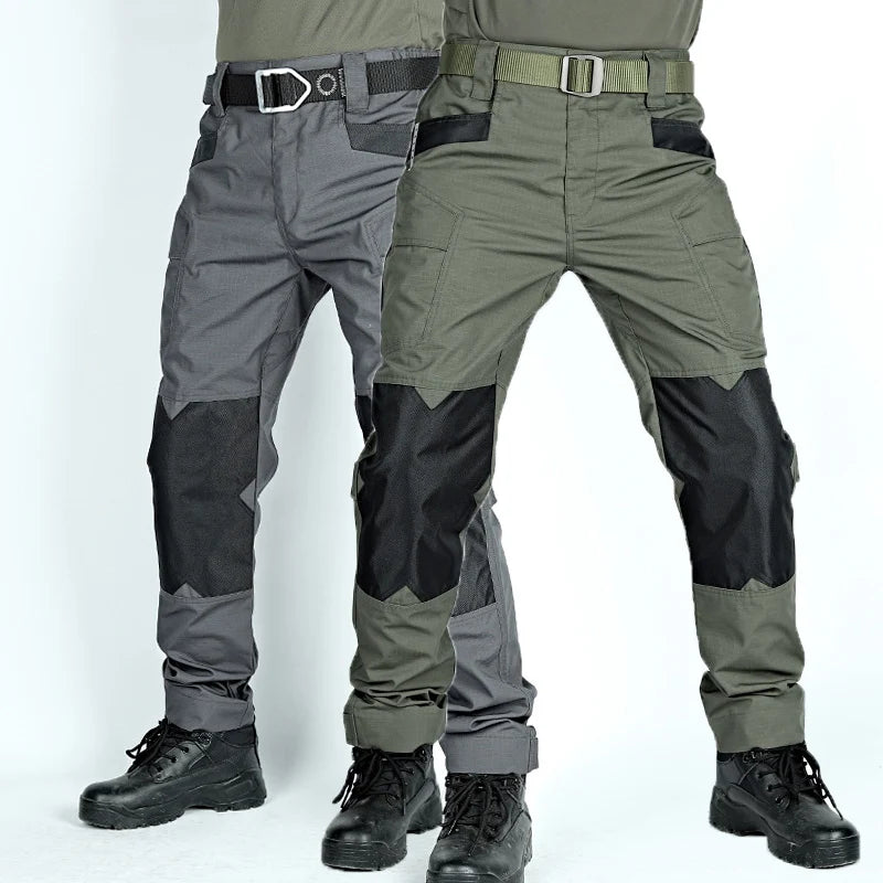 Tactical Work Pants Mens Outdoor Waterproof Cargo Trousers Multi-pocket Wear-resistant Summer Breathable Workout Casual Pants