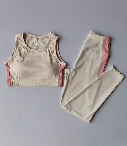 Women's Yoga Set Workout Set 2 Piece High Waist Yoga Leggings Sports Bra Gym Suit Activewear Sports Fitness Set Sports Suit