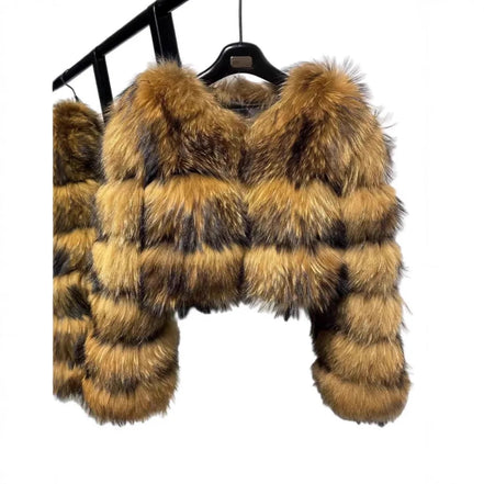 Women Faux Fox Fur Coat Solid Short Jacket V Neck Solid Long Sleeve Thick Warm Fur Office Lady Elegant Casual 2025 Autumn Winter