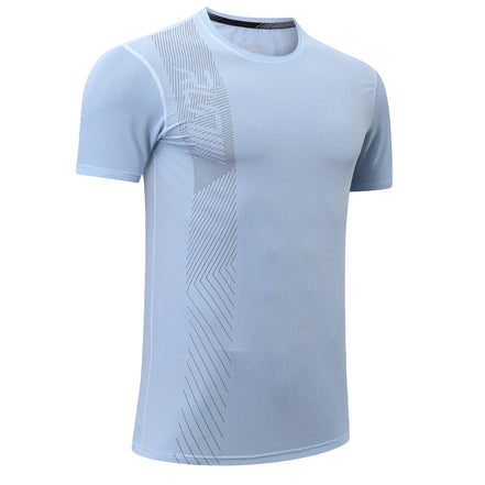Gym Workout Tees Men Joggers Print Running Sportwear Bodybuilding Short Sleeves Mesh Quick Dry Breathable Training Shirts
