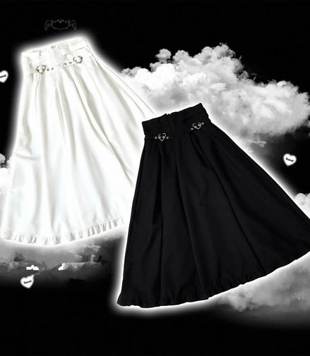 High Waist White Skirts for Women 2025 Faldas Mujer De Moda Japanese Jupe Tunic A-line Saia Ruffles Fashion Loose Cute Y2k Skirt