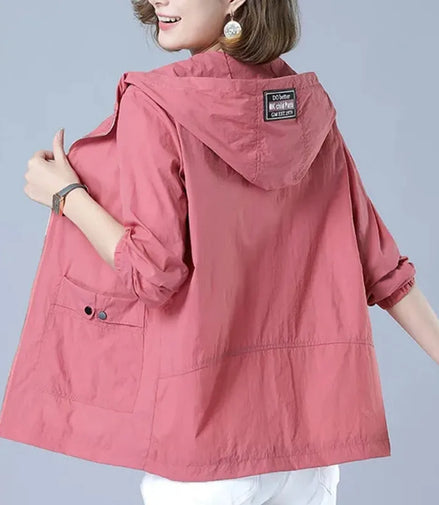 Women's Jacket 2025 New Summer Thin Coat Casual Windbreaker Female Sun Protection Jacket Basic Zipper Coat Tops