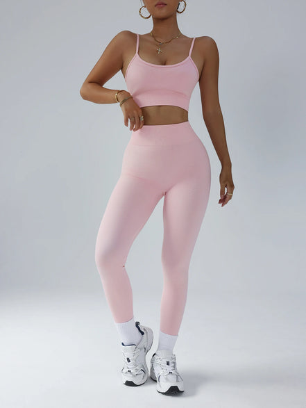 Gym Clothes Women 2 Pcs Yoga Set Breathable Sports Bra High Waist Leggings Women's Tracksuit Sportswear Fitness Suit Activewear