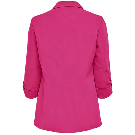 Women's Jacket Spring Summer New Arrivals Roll-up Cuffs Outerwears Lined Open Stitch Thin Jackets for Streetwear Womans Clothing