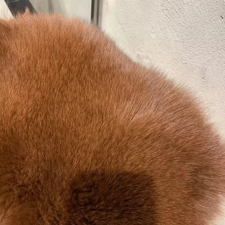 Women Faux Fox Fur Coat Solid Short Jacket V Neck Solid Long Sleeve Thick Warm Fur Office Lady Elegant Casual 2025 Autumn Winter