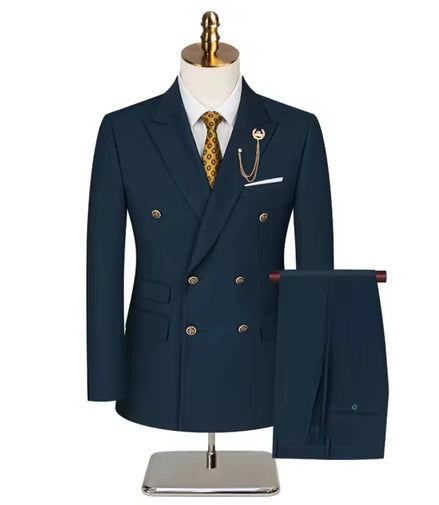 2025 Suits For Men New Style (Blazer+Pants) Double Breasted Wedding Banquet/Hosting/Party 2 Piece Blazer Pants Dress