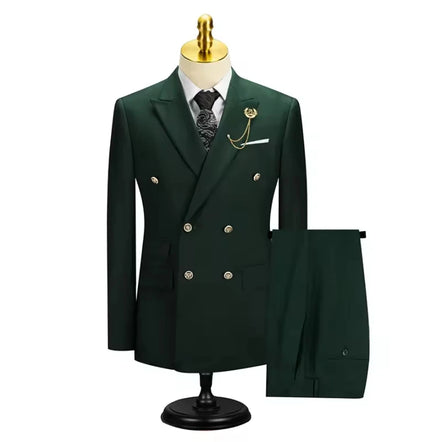 2025 Suits For Men New Style (Blazer+Pants) Double Breasted Wedding Banquet/Hosting/Party 2 Piece Blazer Pants Dress