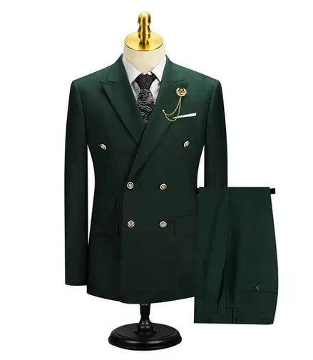 2025 Suits For Men New Style (Blazer+Pants) Double Breasted Wedding Banquet/Hosting/Party 2 Piece Blazer Pants Dress