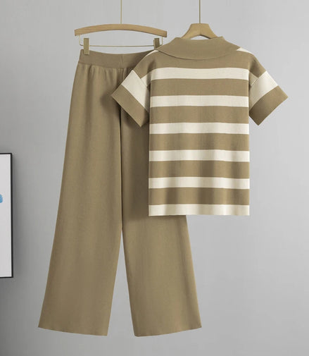 New Two Piece Outfits for Women Sweater Sets Knit Lounge Set Pullover Tops and High Waisted Short Pants 2 PCS Casual Sweatsuit