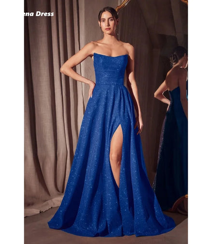 Lena Evening Dresses Woman Elegant Prom Dresses 2025 Custom Made Wedding Party Dress Shiny Off-shoulder Line A Robes De Cocktail
