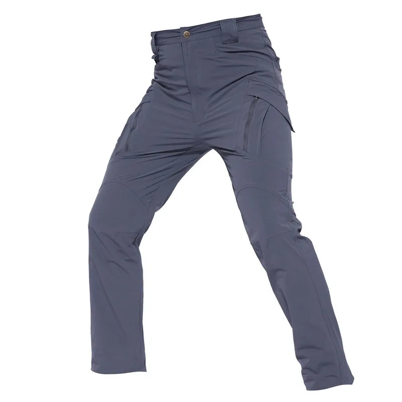 Men Tactical Pants Multi Pockets Summer Thin Outdoor Camping Trekking Hiking Military Waterproof Quick Dry Trousers Cargo Pants