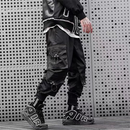 Men Joggers Cargo Pants Multi-pocket Elastic Waist Harem Pants Men Casual Hip Hop Streetwear Sweatpants Pencil Pants Techwear