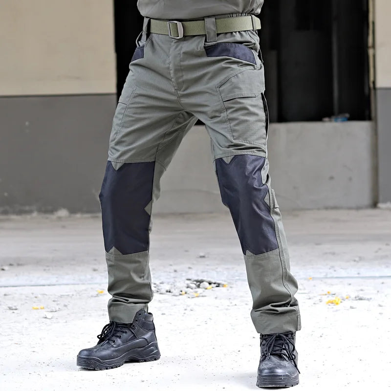 Tactical Work Pants Mens Outdoor Waterproof Cargo Trousers Multi-pocket Wear-resistant Summer Breathable Workout Casual Pants