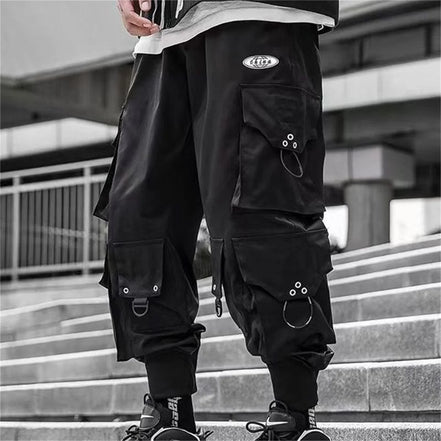 Men Joggers Cargo Pants Multi-pocket Elastic Waist Harem Pants Men Casual Hip Hop Streetwear Sweatpants Pencil Pants Techwear