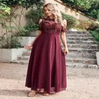 Lace Scoop Neckline Evening Dresses Elegant Half Sleeve Appliques Tulle Formal Party Floor-length Backless With Belt Robe De