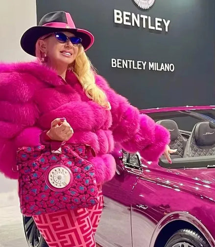 Winter Warm fox fur hooded coat Thick Faux Fur Hooded Jacket luxury women's winter coat faux fur coat High Quality