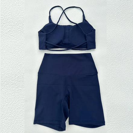 Yoga Set Sport Shorts And Tops Fitness Sports Suits Gym Clothing Yoga Bra Seamless Leggings Running Women Tops Pant